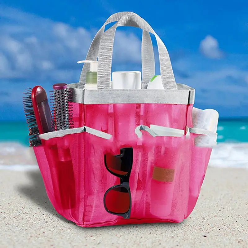 Сумка тоут из ткани Оксфорд для душа Быстросохнущий органайзер Сетчатая в ванную