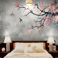 custom wall mural 3d hand painted flowers and birds oil painting personality creative bedroom living room poster photo wallpaper