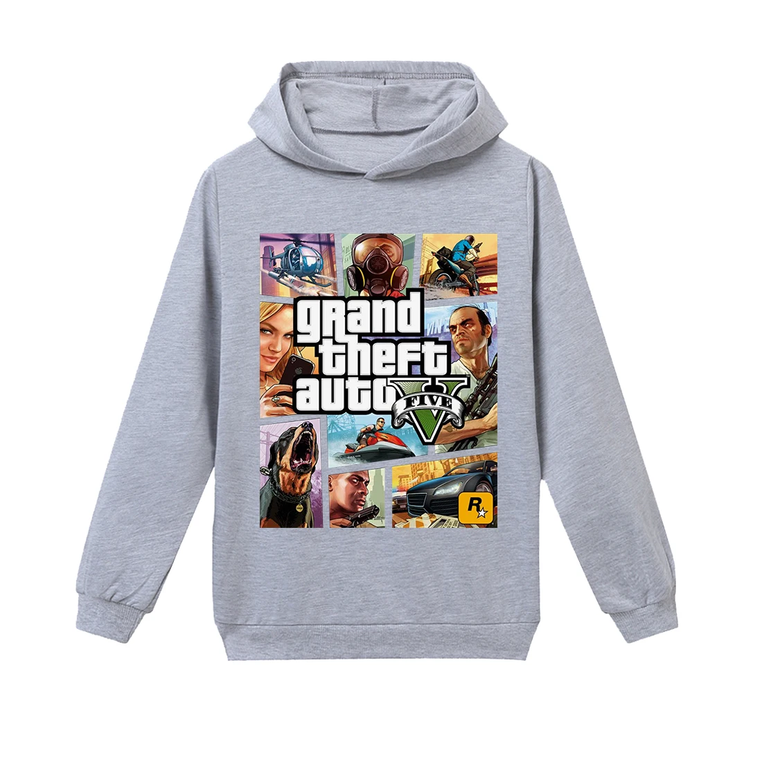 Новые летние футболки детская одежда для мальчиков с принтом «Grand Theft Auto GTA 5» хлопковые футболки с короткими рукавами Топы для малышей, Детская толстовка с капюшоном