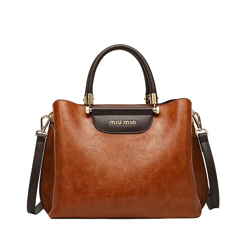 

Retro Solid Color Bucket Bag for Women 2021 New Fashion Single Shoulder Diagonal Handbags Luxury Brand Desinger Purses Channels