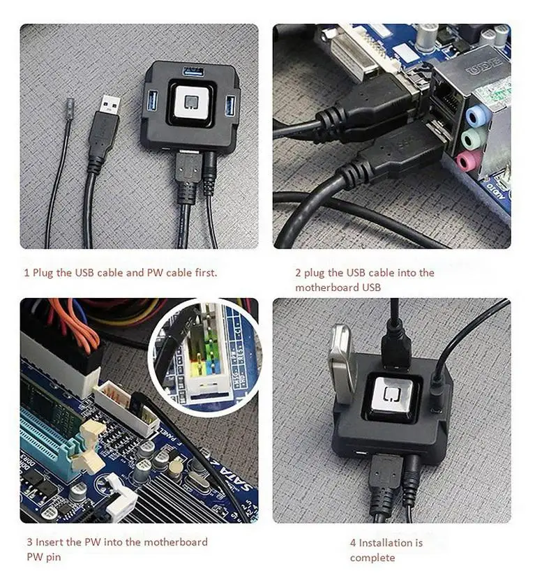 Настольный ПК чехол для компьютера источник питания вкл/выкл сброс HDD кнопочный