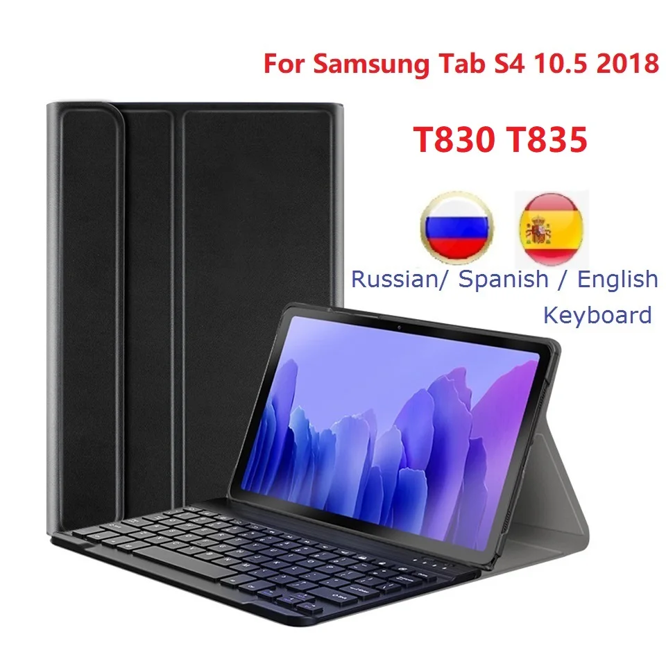 Купи Чехол с клавиатурой для Samsung Galaxy Tab S4 10, 5 ''2018 T830 T835 T837 за 1,767 рублей в магазине AliExpress