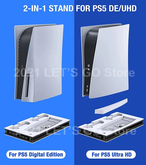 Newest PS5 Vertical Stand 2 Controller Charging Dock 2 Cooling Fan for Sony Playstation 5 Play Station PS 5 Console Accessories 3