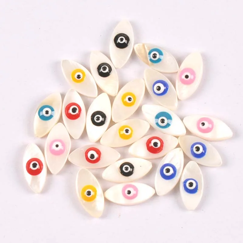 10 шт. белый натуральный перламутр ракушки капли злых глаз бусины для