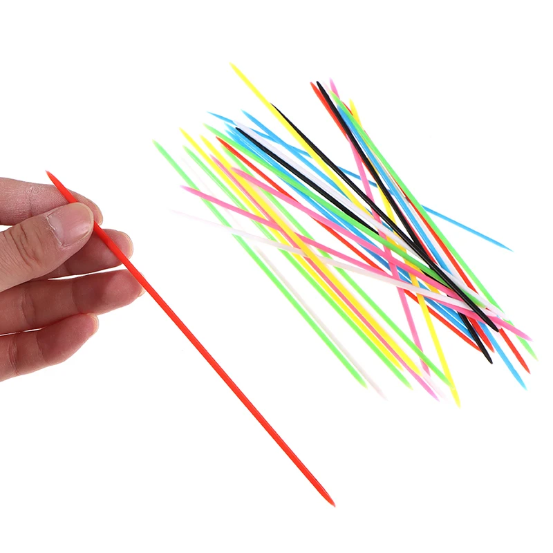 Palos de p&uacute;as con caja de juego para ni&ntilde;os, juguete educativo tradicional de pl&aacute;stico colorido, Mikado, Spiel, 30 Uds., gran oferta-2