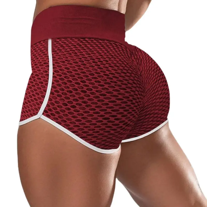 

Женские спортивные шорты для йоги с высокой талией и рюшами, леггинсы для спортзала F42F