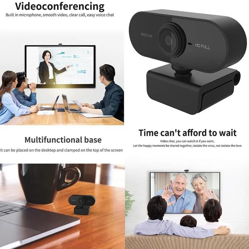 

Webcam 1080P Full HD Web Camera With Built-in Microphone Desktop YouTube Cam Laptop Web Skype USB Plug Computer Win10 For P G1T5