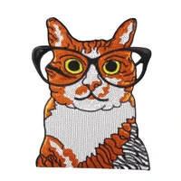 animal logo patch cat iron on patches bulk for clothing sequin accessories diy stickers for clothes large badge free shipping
