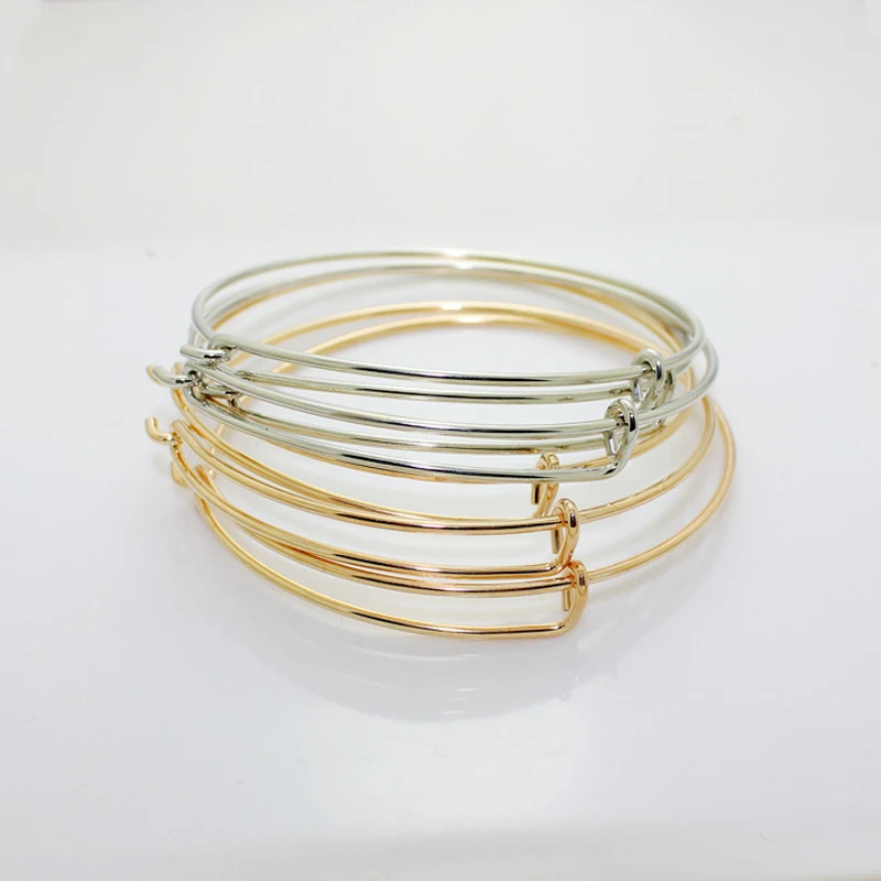 Adjustable Bracelet Stainless Steel DIY Charm Bangle 50-65mm Jewelry Finding Expandable Wire Bangles Bracelets Wholesale | Украшения и