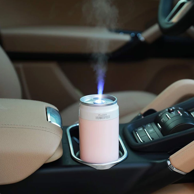 Портативный USB увлажнитель с лампой пламени мини персональный маленький для