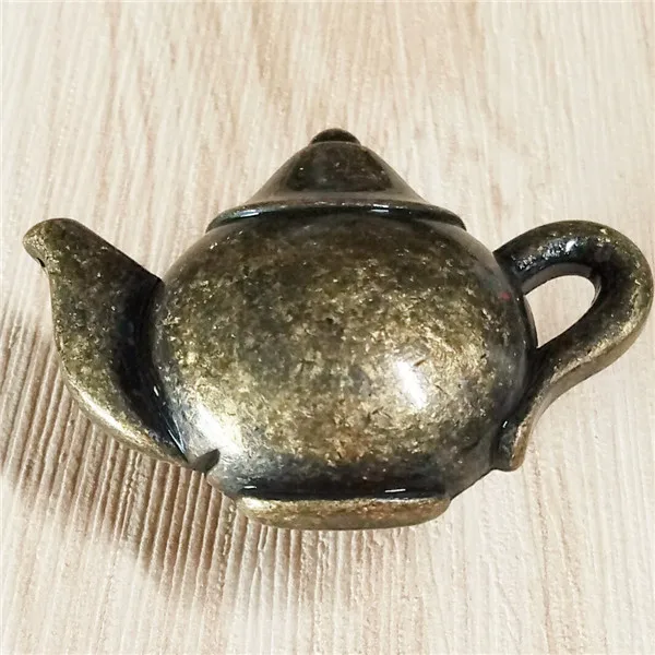 Antique Brass 2pcs 2шт цинковый сплав Черный Кофе чайник антикварная мебель ручки сплав ящик двери шкаф ручка для дверцы шкафа - Цвет: Antique Brass 2pcs