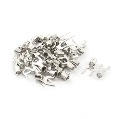 40 шт. неизолированный кабельный наконечник вилочной вилки AWG 12 10 SNB5.5