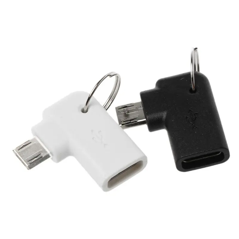 

90 Degree Type C Female to Micro USB Male Charging Converter Connector Adapter for samsung Mobile Phone