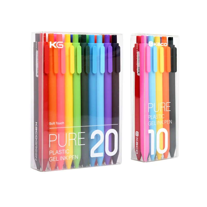 

KACO Black/Colored Ink Retractable Gel Pens Set for Kids Adult Coloring 0.5mm Extra Fine Point Cute Stationery