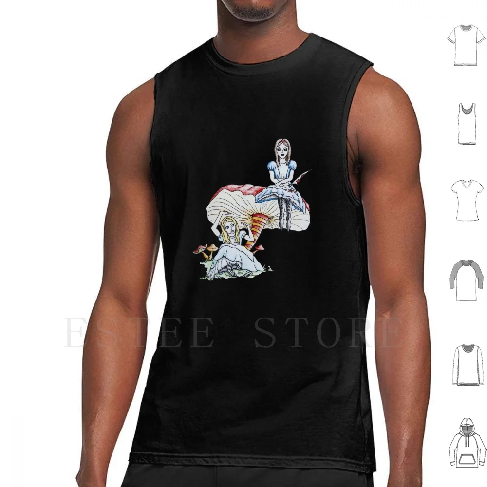 

Майки Mad Alice, жилет, комикс, Alice ilovetheky, необычный, плохой, цветной карандаш, яркая фантазия