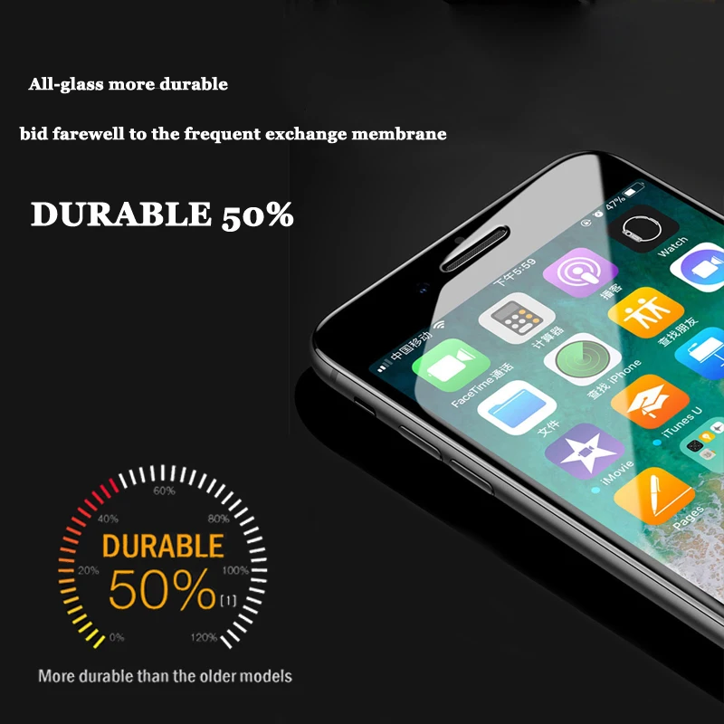 5D Защитное стекло для iphone 6 7 8 plus x защитное закаленное экрана aifon ifon i phone