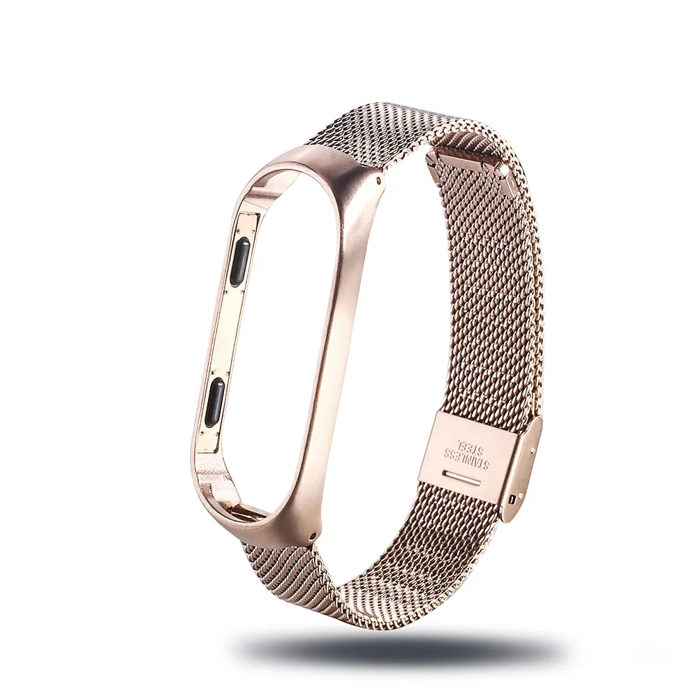 

Stainless Steel Milan Smart Sport Wristband Strap Mi Band Replacement Part For Millet 3/4/5 Metal Bracelet Miband 3 4
