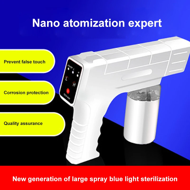 

300 ML Wireless Electric Sanitizer Sprayer Disinfects Blue Light Nano Steam Spray Gun Sterilizing Nano Spray Gun For Home Office