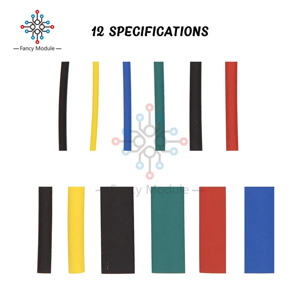 Комплект термоусадочных трубок 530 шт. термоусадочные полиолефиновые