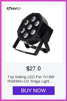 Водонепроницаемый светодиодный Par 18x18 Вт RGBWA+ UV DMX512 сценическое освещение эффект Master-Slave наружные огни IP65 для внутреннего/наружного использования диско DJ