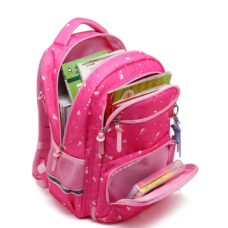 children Floral printing Cute schoolbags For girls Princess backpack waterproof school bags child Multifunction school bags