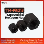 1 шт. T14-Pitch 3 правой кнопкой мыши Ручная резьба Трапецеидальный резьбовой Шестигранная гайка, Материал углерода Сталь