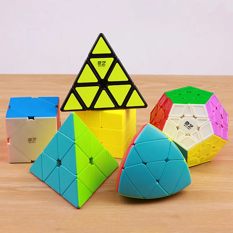 

Qiyi megaminxeds puzzle speed magic cube pyramidcube stickerless professional special shape mirror pyramid cubes wholesale