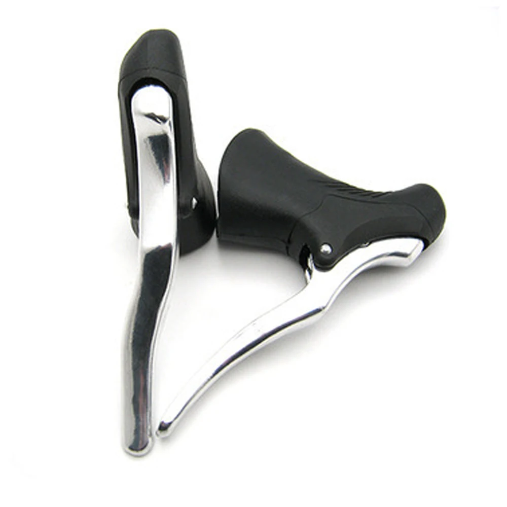

1 Pair Aluminum Alloy Bike Brake Handle Road Bike Drop Bar Brake Levers Anti-slip Cycling Brake Handle Mountain Bike Accessories