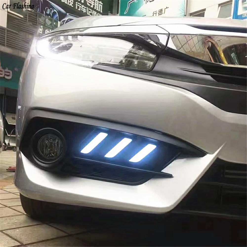 Автомобильная проблесковая 2 шт. DRL светодиодные лампы для дневных ходовых огней