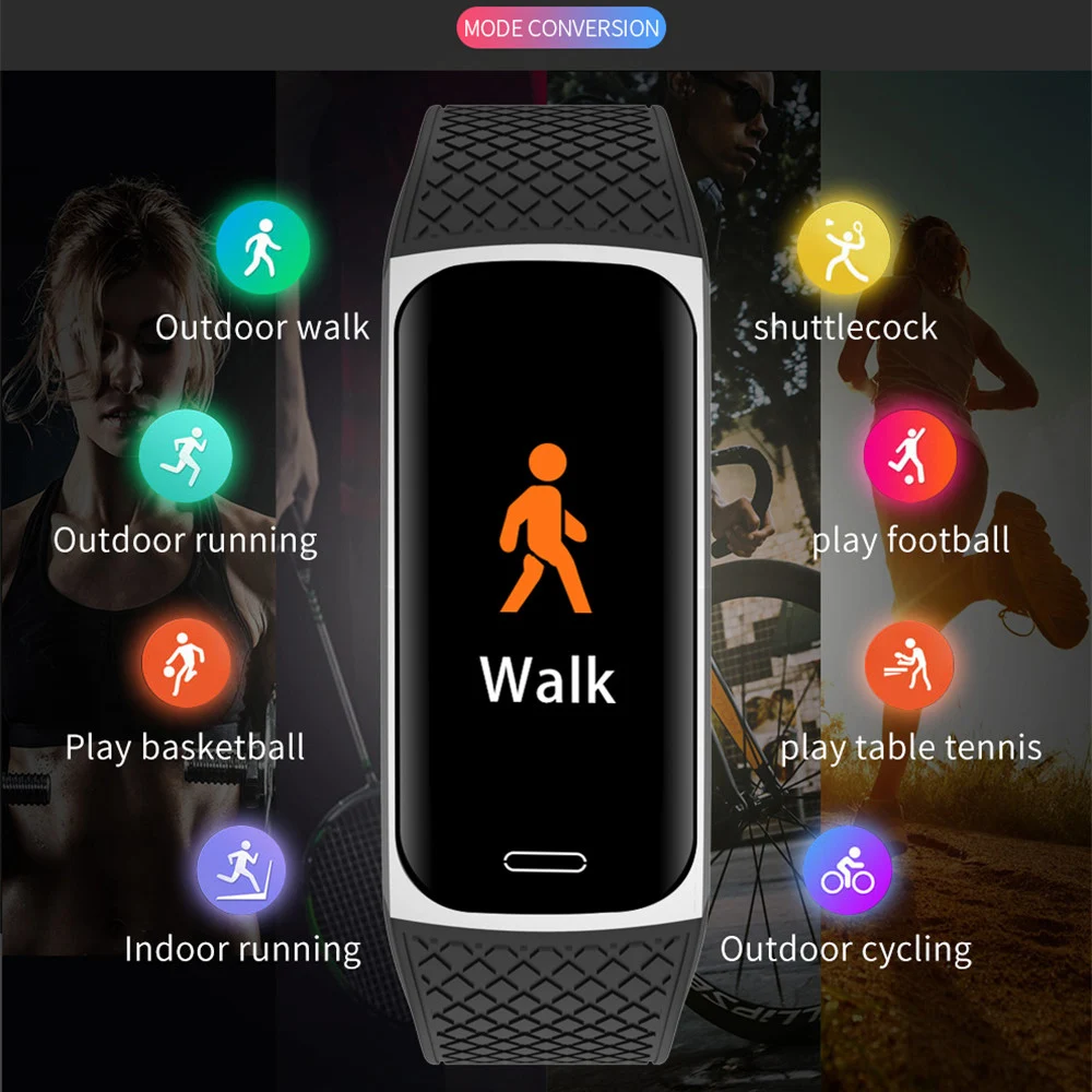 

2020 Smart Bracelet Watch Men Women Blood Pressure Fitness Bracelet Heart Rate Monitor Fitness Tracker Waterproof Smart Band