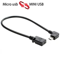 for micro usb male to mini usb female adapter converter data cable 90 degree converter data cable line
