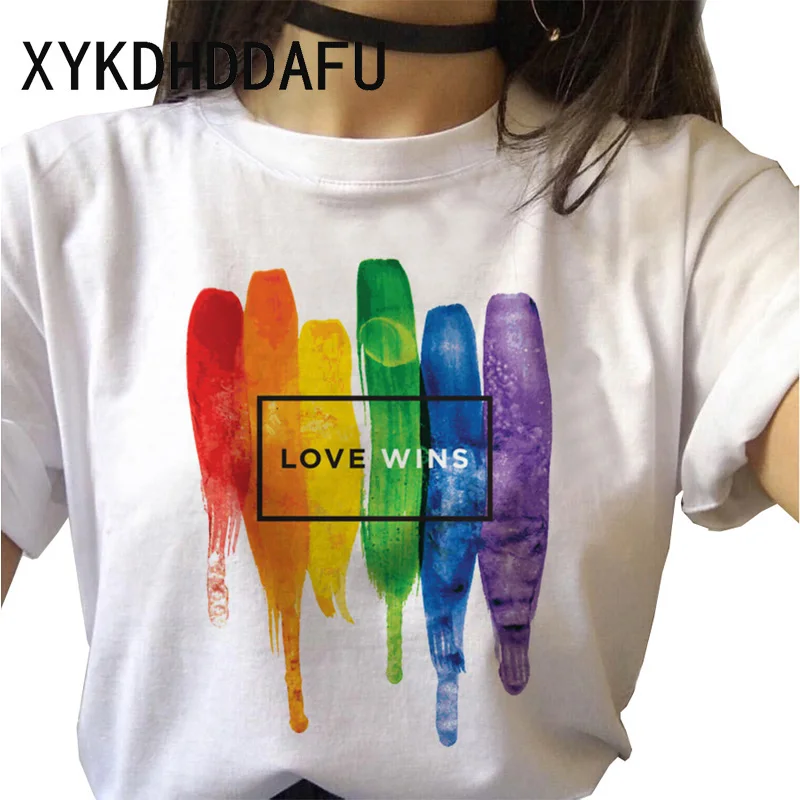 Футболка Lgbt Rainbow футболка для геев Harajuku лесбиянок геев|Футболки| |