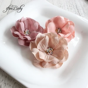 Аксессуары для творчества, тканевые цветы, детские цветы для волос для девочек