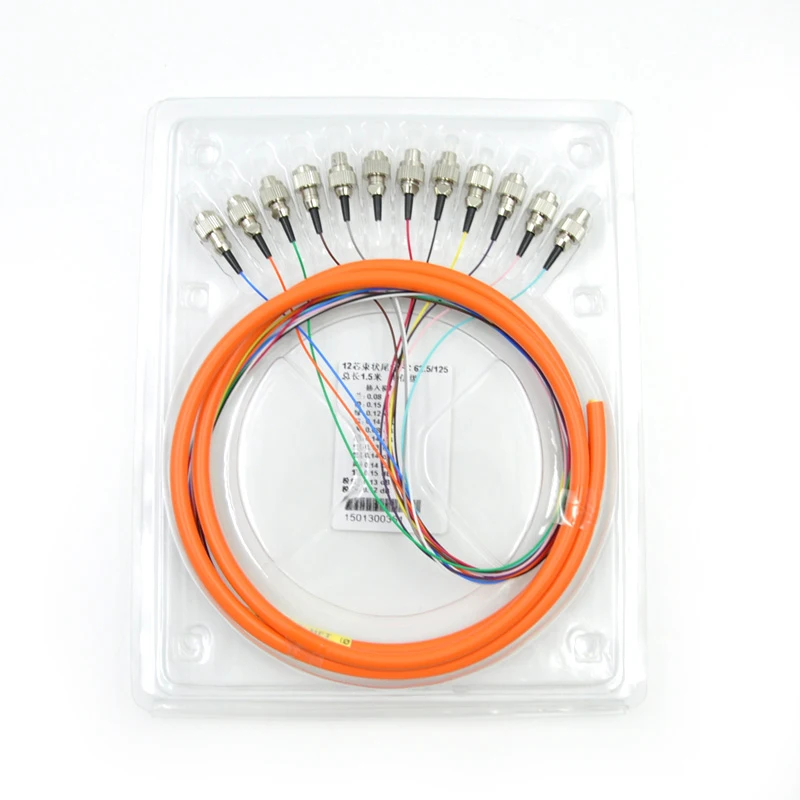 5 шт./лот FC 12 ядер Simplex mode fanout волоконно оптический коннектор pigtail multimode 1