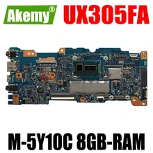 AKEMY UX305FA Laptop Motherboard For ASUS ZenBook UX305FA Original Mainboard 8GB-RAM M-5Y10C CPU