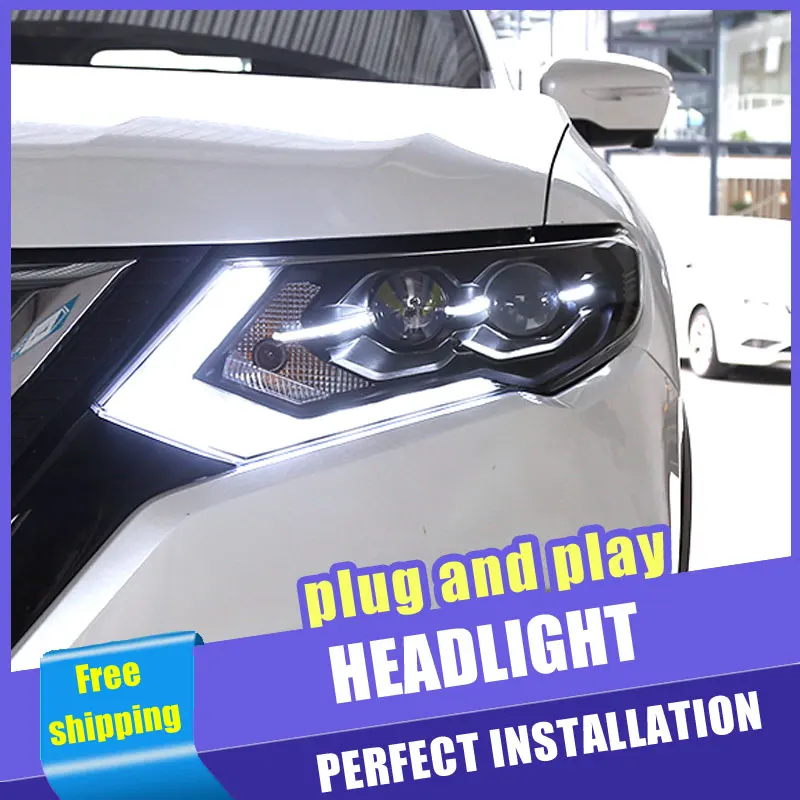 Светодиодный фонарь для Nissan X Trail 2 шт. 17 19 дюймов двойной луч H7 Биксеноновая