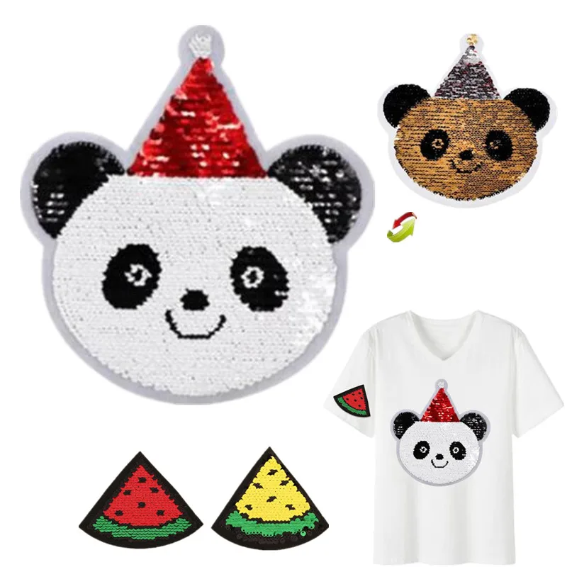 Нашивки Реверсивные изменения цвета блестки аппликация для одежды аксессуары