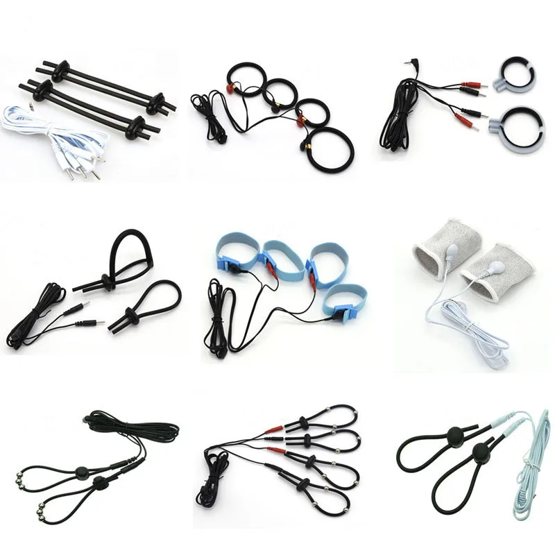 Кольцо для пениса с электрошоком Кольца секс игрушки взрослых медицинской