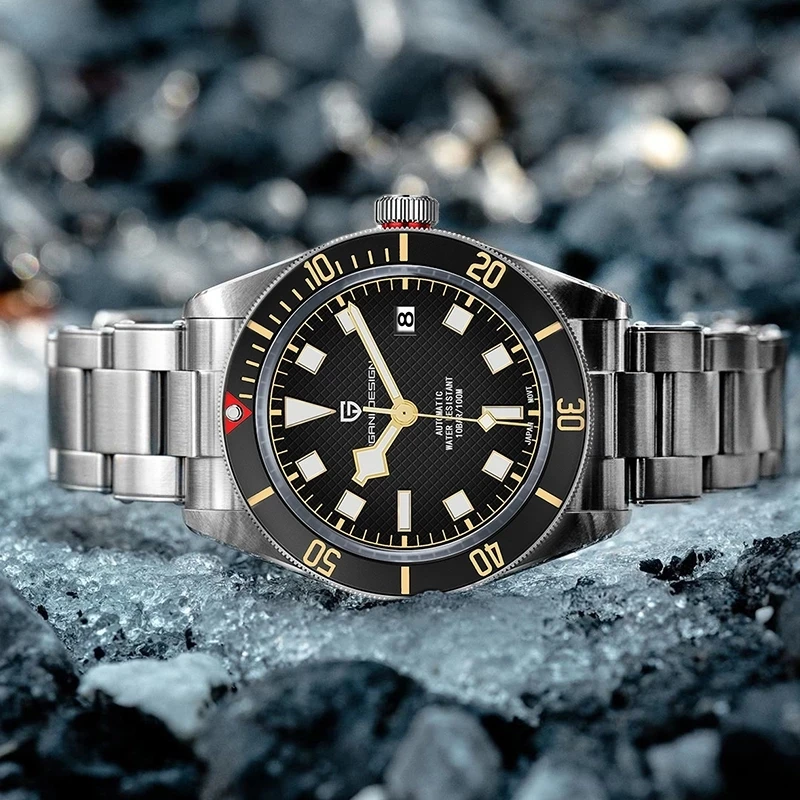 2021 Новый Pagani Design синий Сталь браслет Роскошные брендовые черные Bay ретро