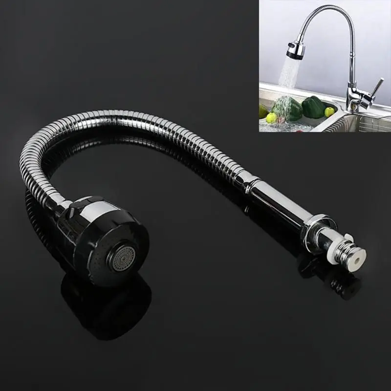 

360 Degrees Rotation Sink Faucet Pipe Stainless Steel Kitchen Sink Spout Water Saving Outlet Fexible Tube Single Handle F2TB