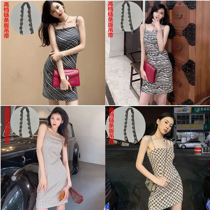 

Design sense niche high-end sexy suspender dress summer new ladies temperament travel holiday skirt