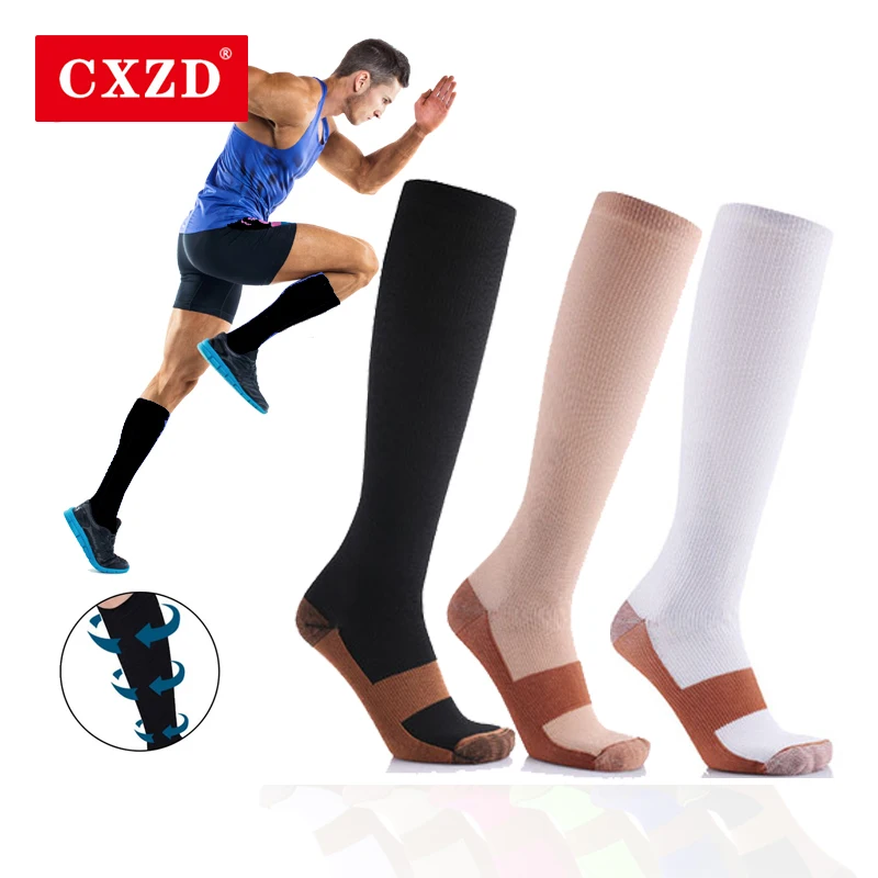 CXZD 1 пара носки унисекс компрессионные чулки давление варикозное расширение вены