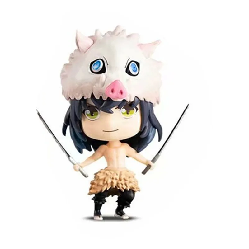 Флуоресцентный желтый Аниме Фигурка модель демон убийца Kimetsu No Yaiba Q Posket Kamado Tanjirou Kamado Nezuko Agatsuma Zenitsu Фигурки игрушки - Цвет: Флуоресцентный желтый