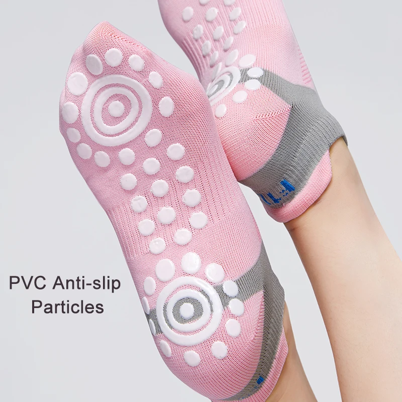 Носки для йоги Пилатеса хлопковые нескользящие силиконовые носки езды на