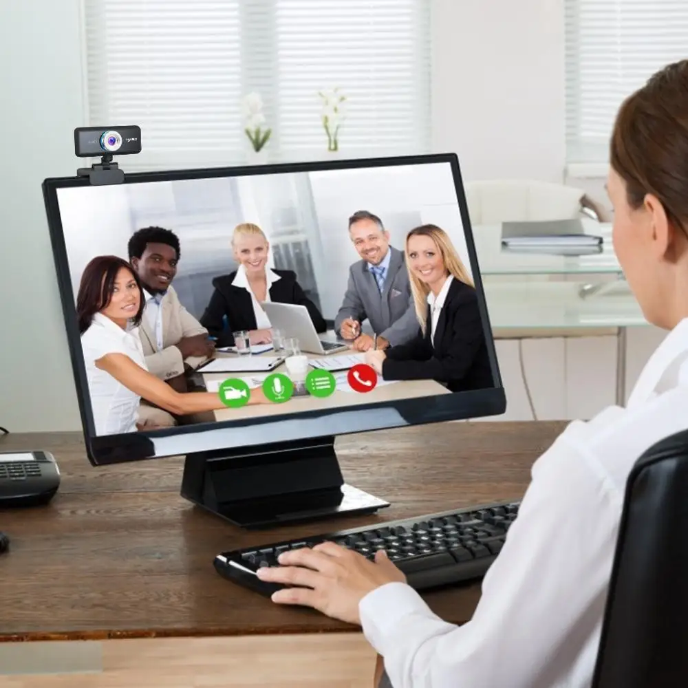 

Webcam 1080P USB HD Web Camera Video Recording With Microphone for PC Computers Home Office Online Lessons Supplies