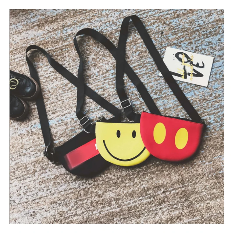 Детская сумка-мессенджер через плечо милая женская сумка с улыбающимся лицом