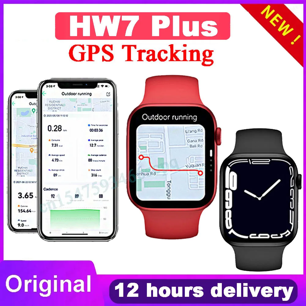 

Смарт-часы HW7 Plus для мужчин и женщин, с GPS, фитнес-трекером, NFC, Bluetooth, напоминанием о звонках, пульсометром, спортивные часы, 2022