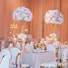 10 шт.лот цветочные вазы, золотые цветочные стойки, металлические дорожные свинцовые центральные части для свадьбы, украшение для вечевечерние