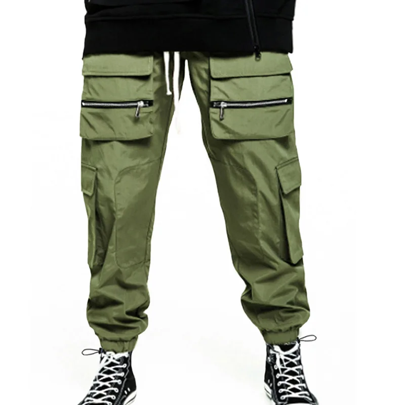 

Men Pants Multi-pocket Casual Streetwear Jogger Sweatpants Track Pants Slim Fit Workout Trousers