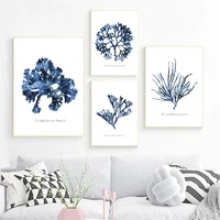 scandinavian plants blue wall art canvas prints wall painting poster art canvas painting blue pictures home decor harry style
